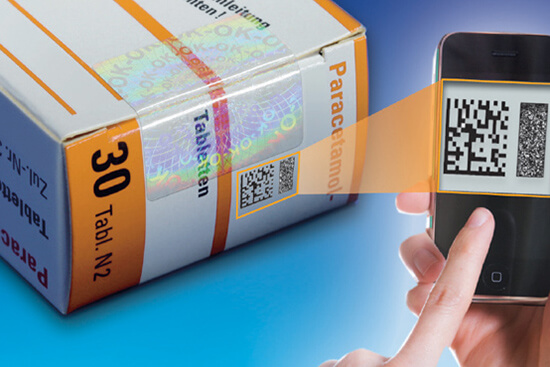 smart packaging with qr code printed on folding carton