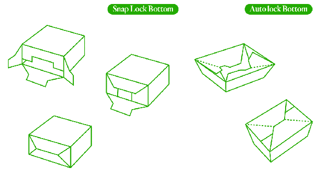 snap lock vs. auto lock bottom
