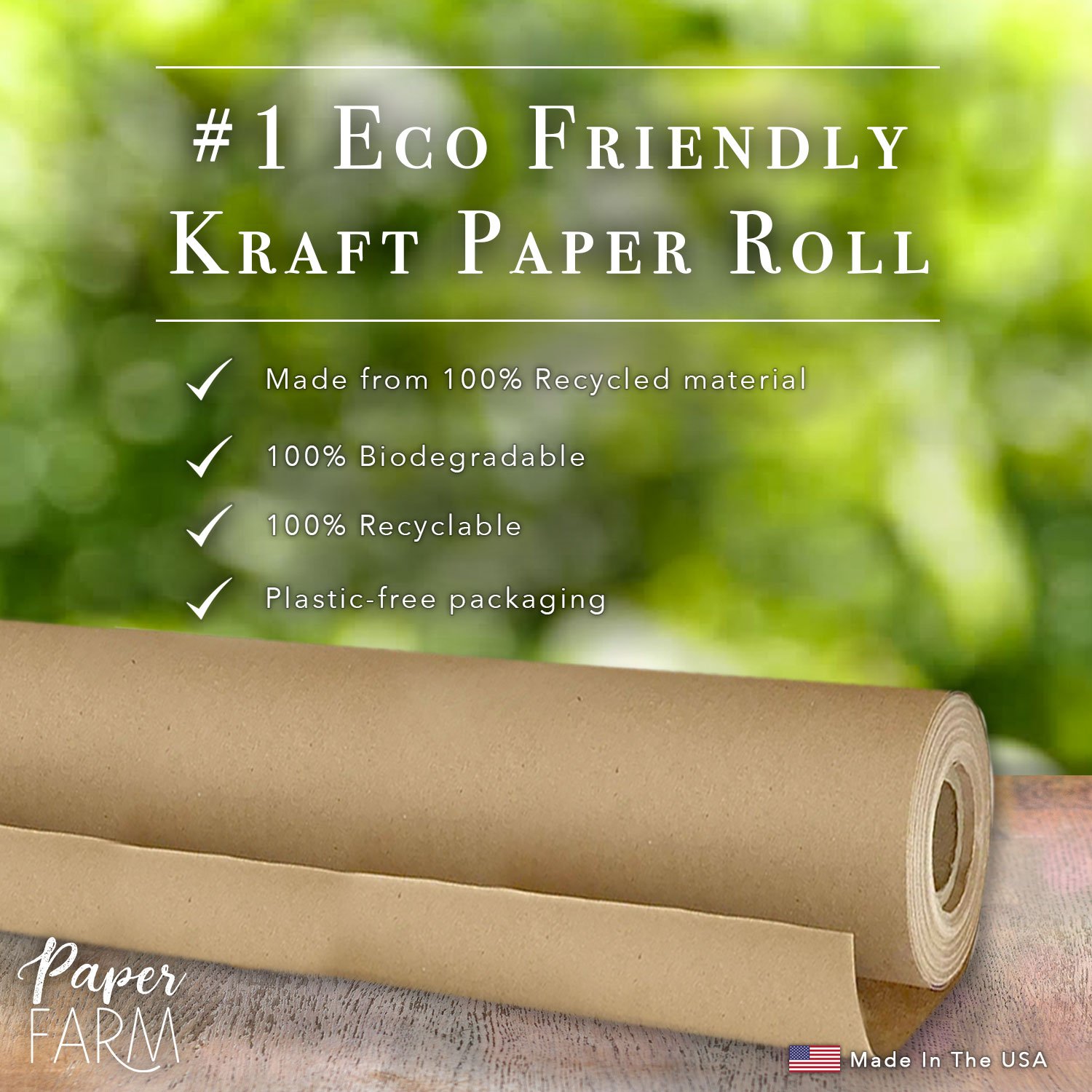 durable kraft paper packaging eco friendly recyclable material
